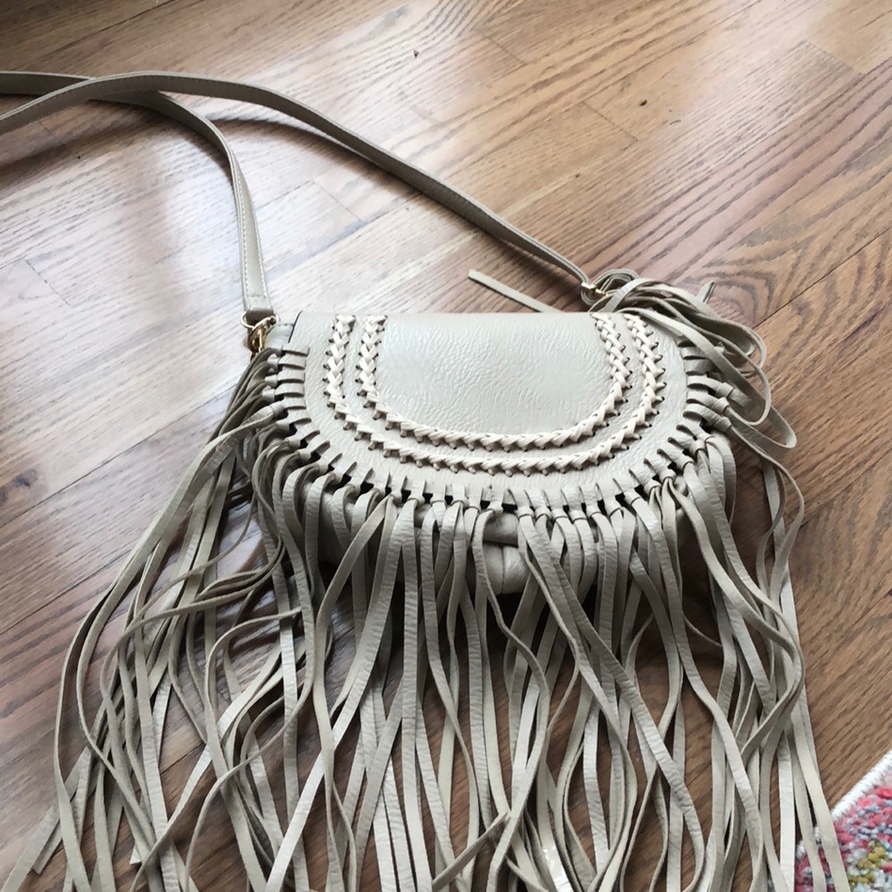 Fringe creme festival bag